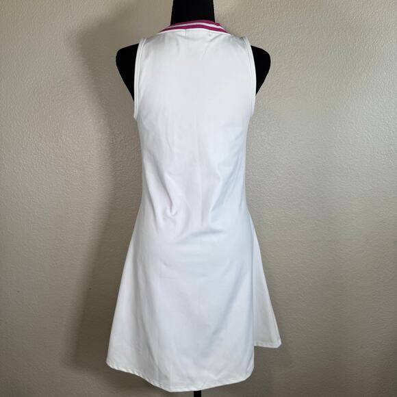 Sincerely Jules Sport Tennis Golf Active Dress White Pink V-neck Women Size M - Picture 4 of 10